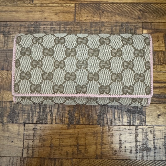 Gucci Handbags - Gucci Beige and Brown Women's Wallet